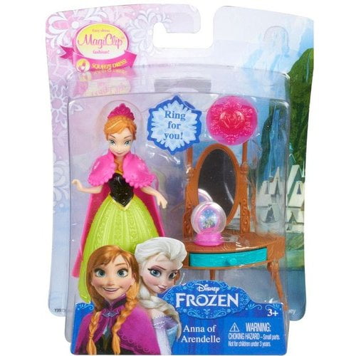 Disney Princess Doll Magic Clip MagiClip Polly Pocket Frozen Anna Figure 3.75"